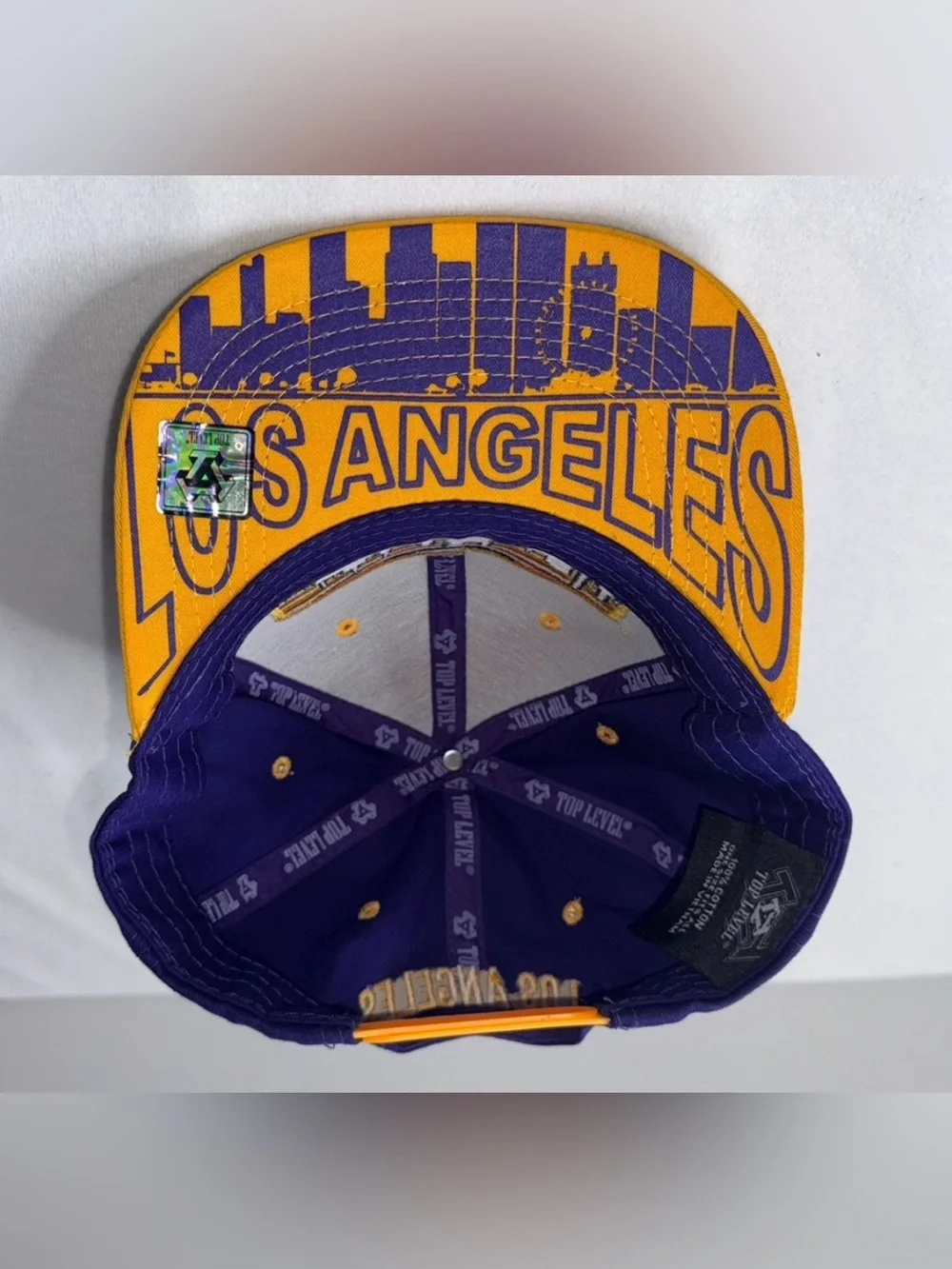 Los Angeles Purple and Yellow Snapback Hat